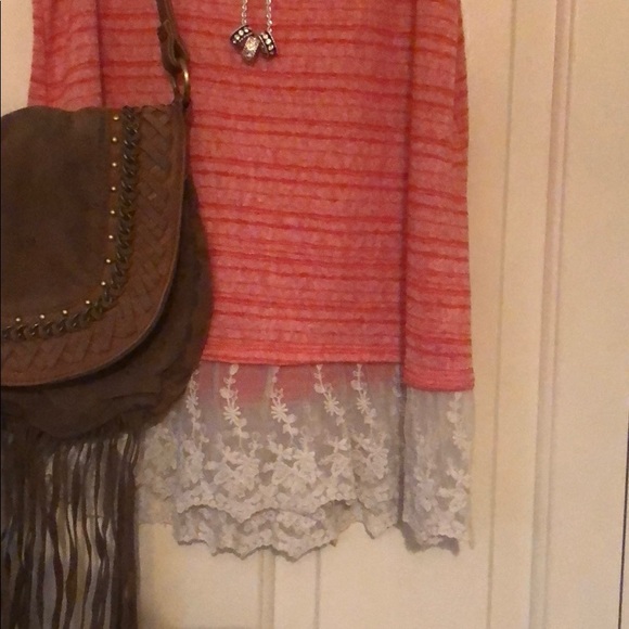 2/ $10 Babydoll lace tank - Picture 3 of 5